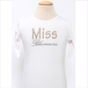 Miss Blumarine Shirt mit Strasssteinen weiß / Größe 6 Jahre
