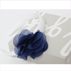 Il Gufo headband with 3D flower in blue