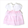 Miss Blumarine Baby Girls Pink and White Organza Dress