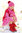 Miss Blumarine 3-Tl. Set: Mütze & Schal & Handschuhe in rosa