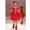 Miss Blumarine Girls Red Square Print Dress