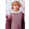 ll Gufo Girls Flower Pink Fine Knit Sweater