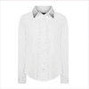 Miss Blumarine weiße Bluse/Hemd mit Rüschen