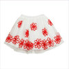 Il Gufo White Tulle Skirt with Embroidered Flowers
